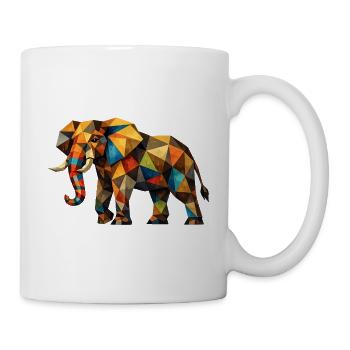 Colorful Geometric Elephant - Mug - white - Right
