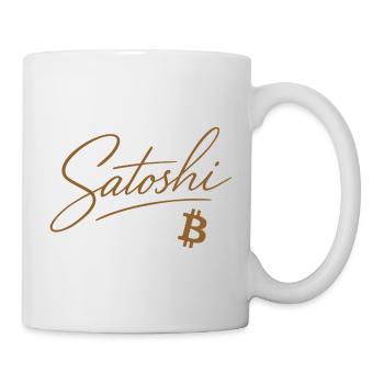 Edles Satoshi Motiv für Bitcoin Fans & Miner - Tasse - Weiß - Rechts