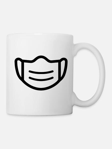 Maske - Tasse - Weiß