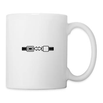 SeatBelt Sign - Tasse - Weiß - Rechts