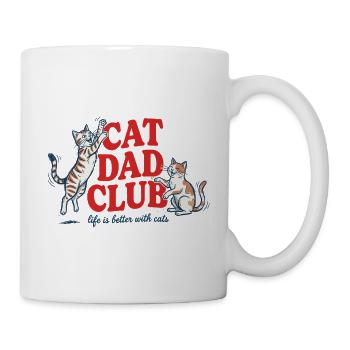 Cat Dad Club - Funny Retro Cat Dad - Mug - white - Right