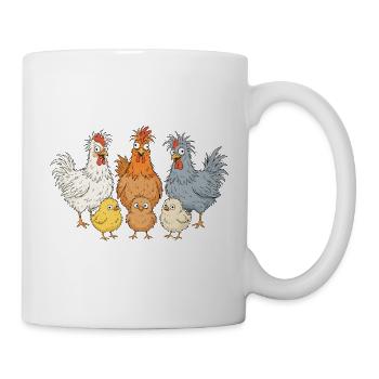 Crazy Chicken Family - Mug - white - Right