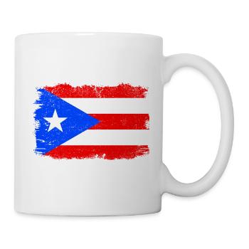 Puerto Rico Flagge Karibische Insel Puerto Rico USA - Tasse - Weiß - Rechts
