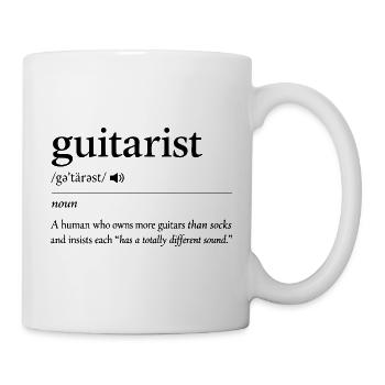 Definition Gitarrist Humor Musiker Geschenk - Tasse - Weiß - Rechts