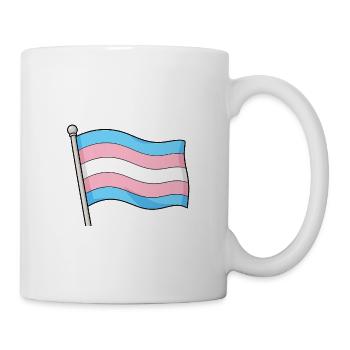 Transgender Flag Pastellwelle - Tasse - Weiß - Rechts