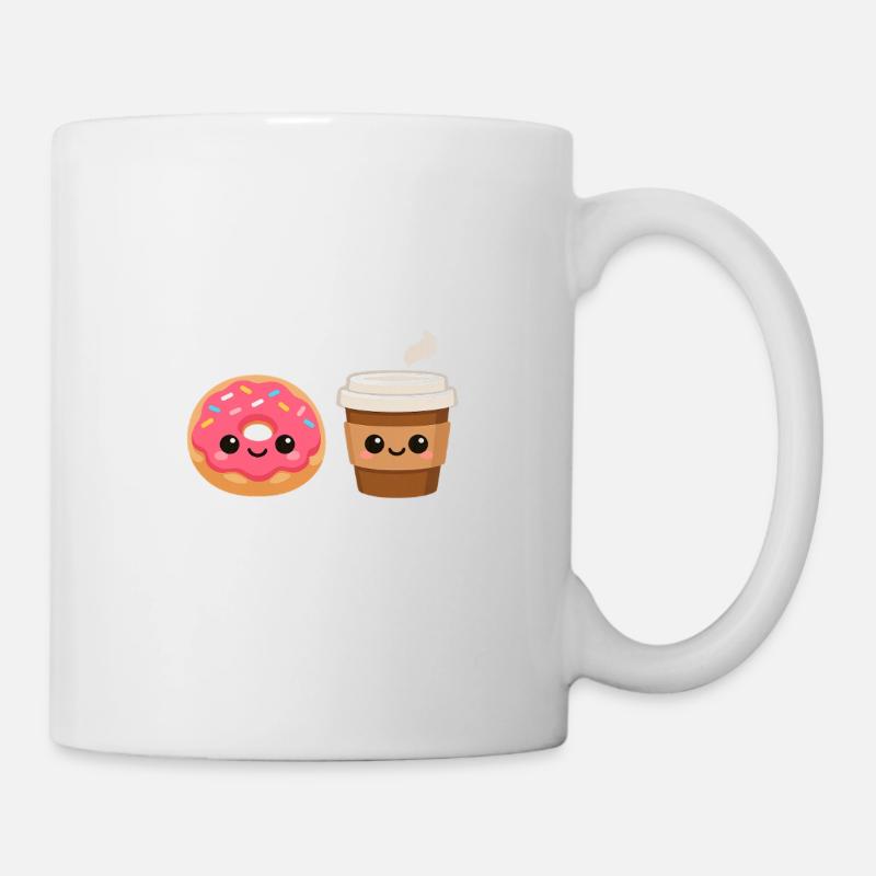 Donut- und Kaffeefreunde - Tasse - Weiß