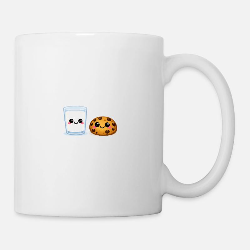 Duo Milk et Cookie Kawaii - Mug blanc - blanc