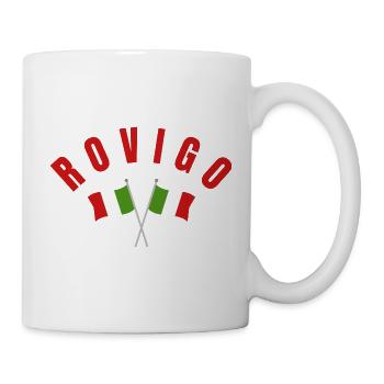 Rovigo Crossed Italian Flags Emblem - Mug - white - Right
