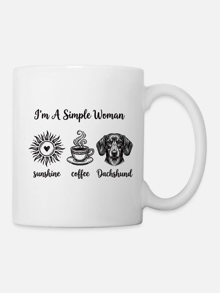 Einfache Dackel-Liebhaber - Tasse - Weiß