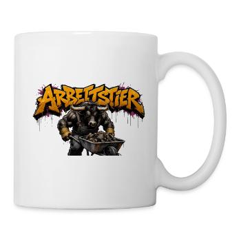 Arbeitstier Kraftwerker - Tasse - Weiß - Rechts