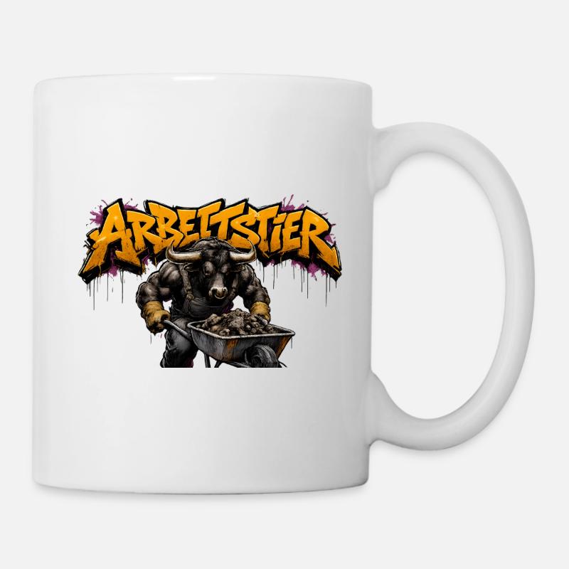 Arbeitstier Kraftwerker - Tasse - Weiß