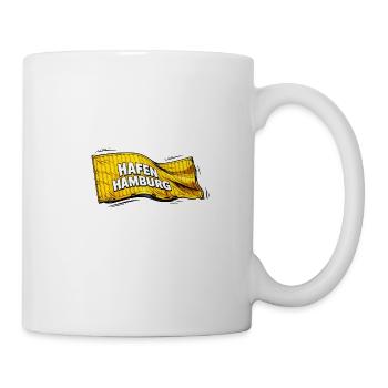 Hafen Hamburg Flaggen-Design - Tasse - Weiß - Rechts