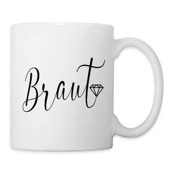 Hochzeit Diamanten Braut - Tasse - Weiß - Rechts