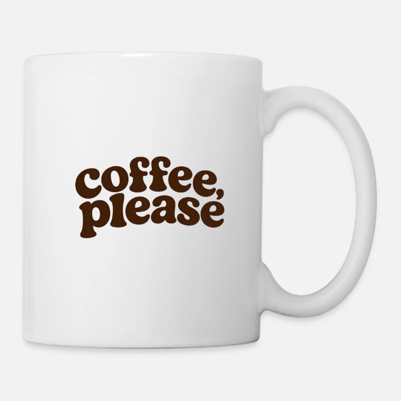 Coffee please Retro Lettering - Mug - white