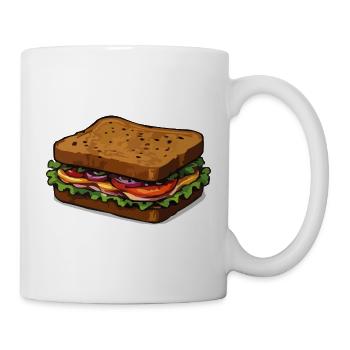 Sandwich illustration - Mug - white - Right