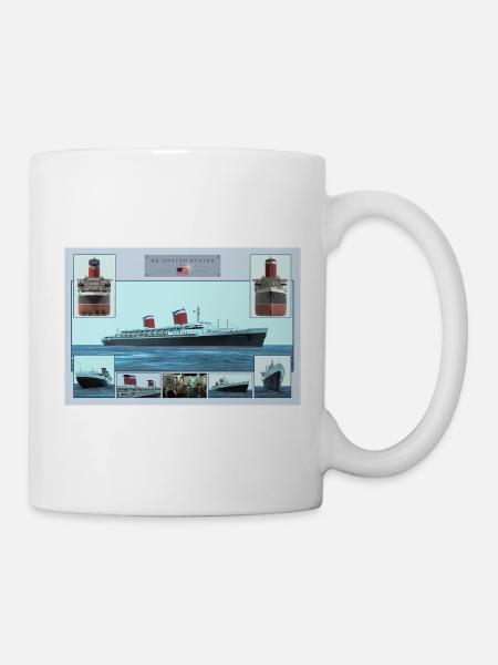 S.S. United States Poster - Tasse - Weiß