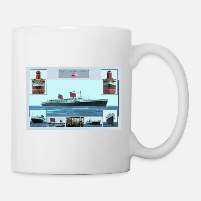 S.S. United States poster - Mug - white