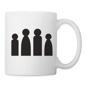 Minimalist Family - Silhouette Parents Children - Mug - white - Right