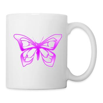 Schmetterling - Tasse - Weiß - Rechts