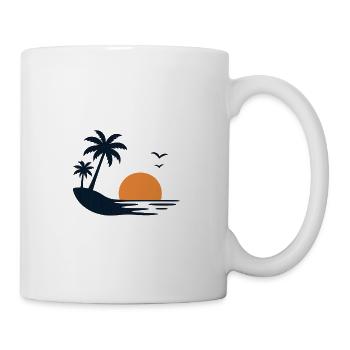 Tropical Sunset Island - Mug - white - Right
