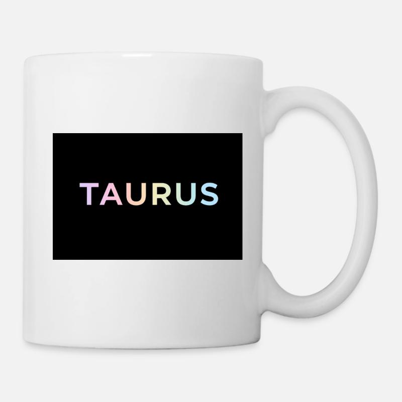 Taurus-Gradiententypografie - Tasse - Weiß