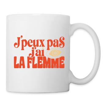 Flemme Pop Œil Retro - Mug blanc - blanc - Droite