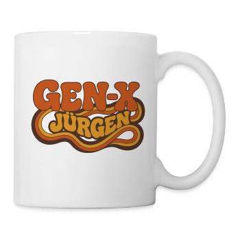 Gen-K Jürgen Retro Swirl - Tasse - Weiß - Rechts