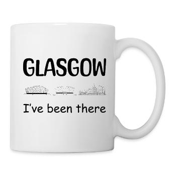 Glasgow Landmark Silhouetten - Tasse - Weiß - Rechts