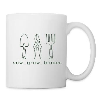 Sowing Growing Blooming – Gardening Tools - Mug - white - Right
