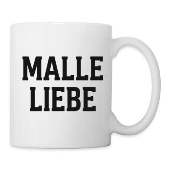 MALLE LIEBE Typo Design - Tasse - Weiß - Rechts
