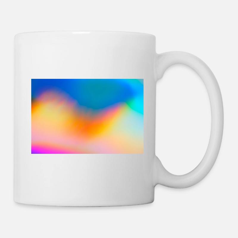 Décor de dégradé des vagues de couleur - Mug blanc - blanc