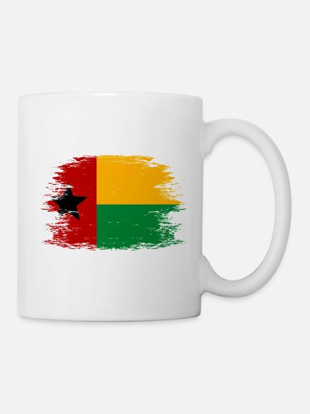Guinea_Bissau_Flagge_used - Tasse - Weiß