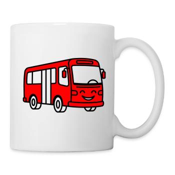 bus cartoon - Mug - white - Right
