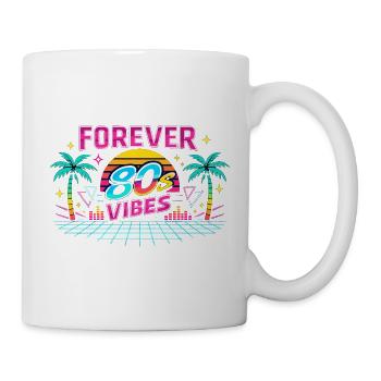 Forever 80s Vibes Neon Sunset - Mug - white - Right
