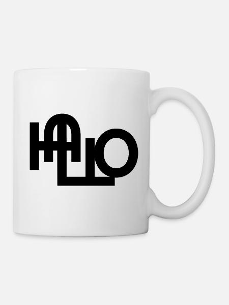 Hallo Begrüßung - Tasse - Weiß