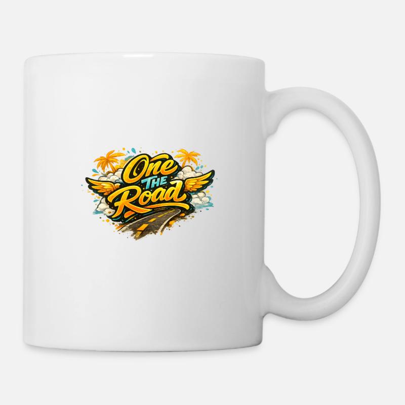 Ont_the_Road - Tasse - Weiß