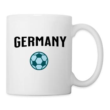 Deutschland - Germany - Fußballball Blau-Tones - Mug - white - Right