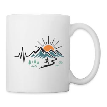 Course sur sentier - Mug blanc - blanc - Droite