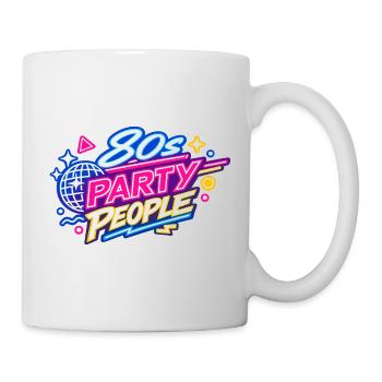 Fêtards des années 80 Néon rétro - Mug blanc - blanc - Droite