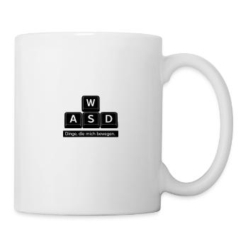 PC Keyboard Dinge die mich bewegen W A S D - Tasse - Weiß - Rechts