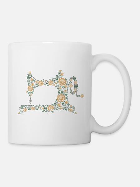 Nähmaschine - Tasse - Weiß