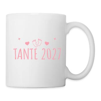 Schwangerschaft Verkünden Tante 2027 - Tasse - Weiß - Rechts