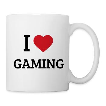 J’adore le dicton du jeu vidéo – T-shirt Nerd & Zocker - Mug blanc - blanc - Droite