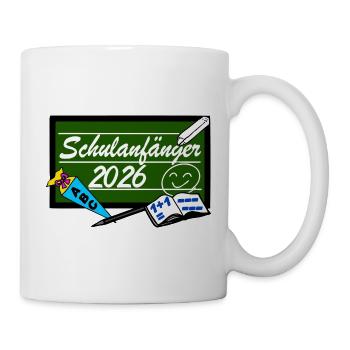 Schulanfänger 2026 - erster Schultag - Tasse - Weiß - Rechts