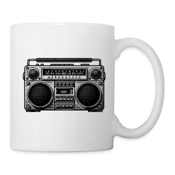 Visuel vintage de Boombox - Mug blanc - blanc - Droite