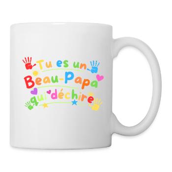 Tu Es Un Beau-Papa Qui Déchire - Mug blanc - blanc - Droite