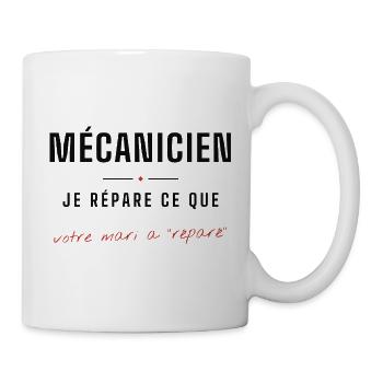 Mécanicien DIY: Répare ce que - Mug blanc - blanc - Droite