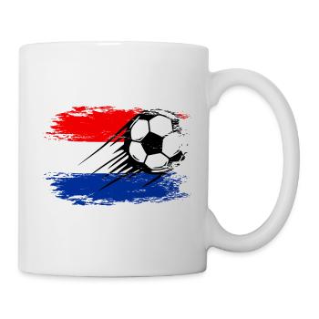 Holland Flagge Fußball used - Tasse - Weiß - Rechts