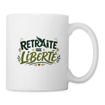 Retraite Liberté cadeau pour retraités - Mug blanc - blanc - Droite