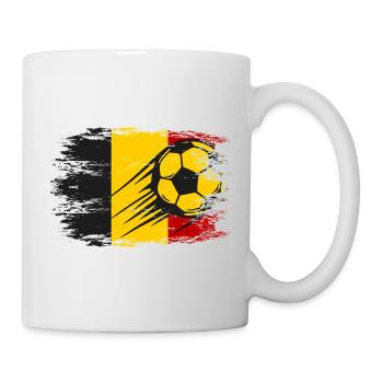 Belgien Flagge Fußball used  - Tasse - Weiß - Rechts